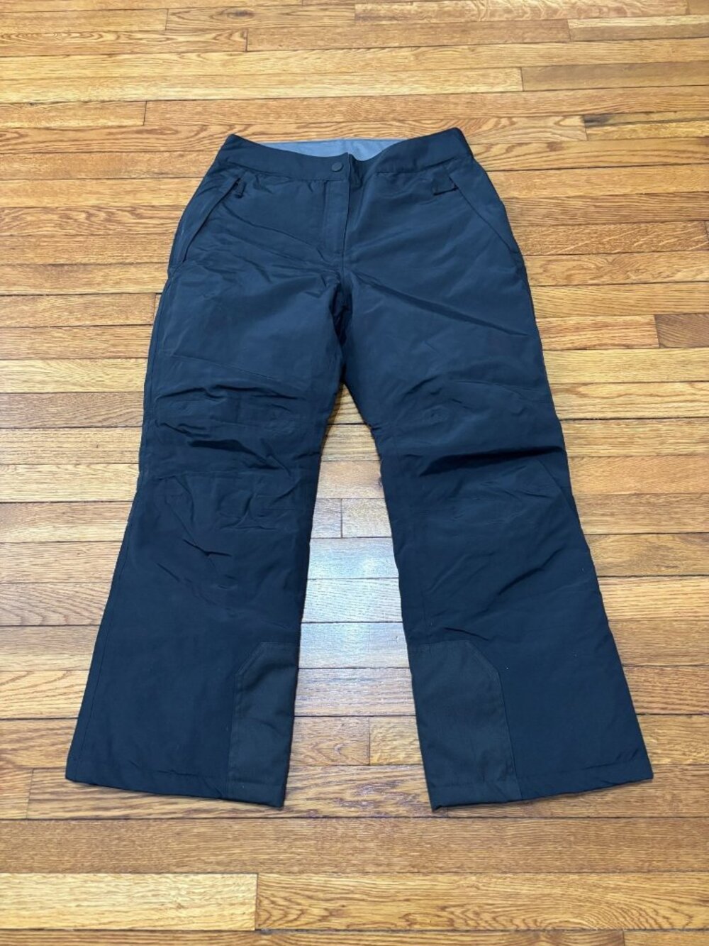 Lands’ End Womens Snow Pants Size Medium Petite Black Insulated Snowboard Ski